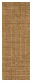 Wełniany chodnik tkany ręcznie w kolorze ochry 80x230 cm Mosaic Ochre – Lorena Canals