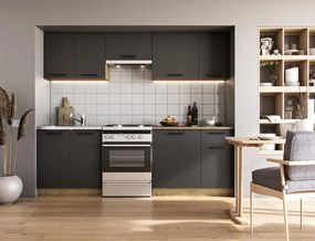 Zestaw Mebli Kuchennych 240 dąb craft/antracyt DARIA 240 kuchnia