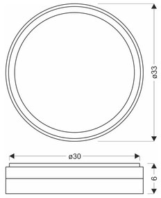 Lampa sufitowa LED w biało-złotym kolorze ø 33 cm Florida – Candellux Lighting