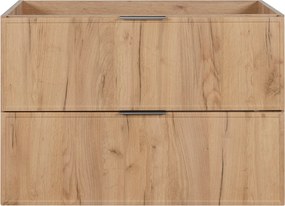 Szafka łazienkowa, Dąb Craft, uchwyt srebrny, 46 x 80 x 57 cm