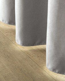 Zasłona na taśmie marszczącej szara aksamitna 140 x 280 cm 1 szt.