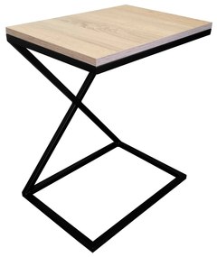 Stolik pomocniczy X boczny podstawa metalowa Loft