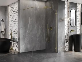 Mexen Lunar ścianka prysznicowa Walk-in prawa 60 x 200 cm, transparent 8 mm, złota - 830-060-000-50-00-P