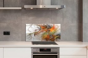 Panel szklany do Kuchni Geometryczna Gra Kolorów