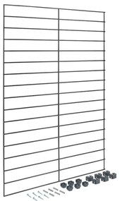 Czarna metalowa konsola do modułowego systemu półek Mural – Metaltex
