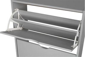 Szara uchylna szafka na buty 60x118x24 cm Stelo – Bonami Essentials