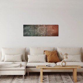 Obraz - Kosmiczny Dodekagram (z zegarem) (90x30 cm)