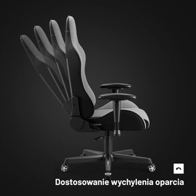 Fotel gamingowy materiałowy szary: Diablo X-Starter