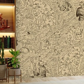 Fototapeta - Mapa w stylu vintage (196x136 cm)