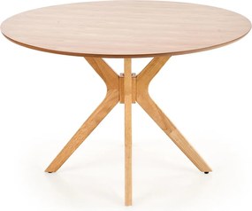 Stół z okrągłym blatem na giętych nogach Nicolas