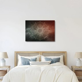Obraz na szkle - Kosmiczny Dodekagram (70x50 cm)