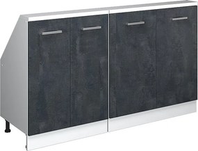 Szafka kuchenna na dach skośny czarny beton 140x46x81.6 r-line