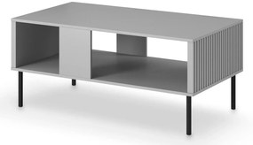 Szara ława z półką i lamelami - Hazel 5X