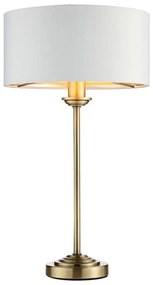 Endon 104054 - Lampa stołowa HIGHCLERE 1xE14/7W/230V biały/mosiądz śr. 25 cm