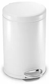 Simplehuman Okrągły kosz pedałowy 4,5 l,  biały