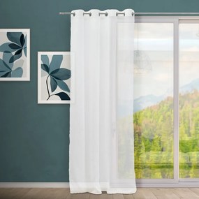 Biała firanka z mieszanki lnu 140x260 cm Fifties – Casa Selección