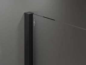 Mexen Velar ścianka prysznicowa rozsuwana Walk-in 75 x 200 cm, transparent 8 mm, czarna - 871-075-000-03-70