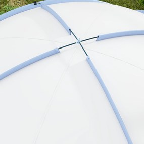 Outsunny Event Shelter 3,5 x 3,5m Pawilon z Hakiem Wodoodporny Zimowy Ogród Pawilon Jasnoniebieski