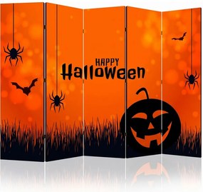 Parawan pokojowy 5-częściowy 225x172 Jednostronny dekoracyjny tematyczny świąteczny Czerwony Radosne Halloween