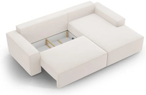 Beżowy rozkładany narożnik (prawostronny) Jodie – Micadoni Home