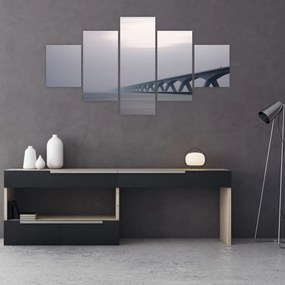 Obraz mostu we mgle (125x70 cm)