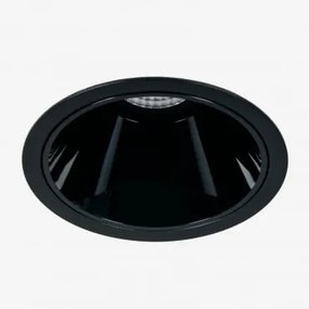 Downlight Led Wpuszczany Z Okrągłą Ramką Ø8 Cm Do Użytku Zewnętrznego, Wykonany Z Aluminium Luisiana Czarna & Biała 3000k & 38º & 11 W - Sklum
