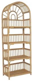 Regał - 4 półki - Rattan - Kolor: Naturalny - IRISOU