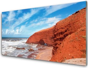 Szkło do Kuchni na Ścianę Zachód Słońca Nad Horyzontem