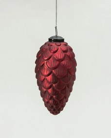 Bombka szklana Pine Red 8x8x15 cm