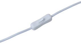 Nowoczesna lampa podłogowa drewniana z beżowym abażurem - Stojon