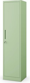 Szafa biurowa metalowa na akta wąska pastelowy zielony, 450 x 1850 x 400 mm: ALEX Fresh Style