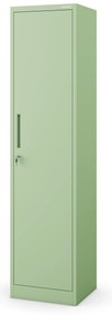 Wysoka szafka biurowa ALEX, 450 x 1850 x 400 mm, Fresh Style: pastelowy zielony