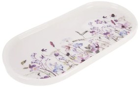 Biało-fioletowy porcelanowy talerz do serwowania Louka – Orion