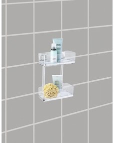 Prostokątna półka łazienkowa QUADRO, Vacuum-Loc, pod prysznic,2 poziomy, WENKO