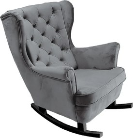 Fotel Relax z Tapicerowanym Siedzeniem i Podłokietnikami, Fotel TV 102x81x95cm Popiel_29858