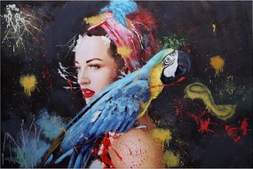 Obraz olejny kobieta MCW-H25 ręcznie malowany,  100x150cm