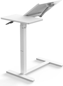 Stolik pod laptopa mobilny, regulowany, wielofunkcyjny, biały: BILL