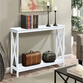 Rustykalny stolik kawowy Konsola Biały 100 x 30 x 80 cm