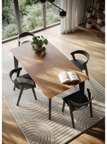 Rozkładany stół z blatem w dekorze orzecha 100x180 cm Shadow – TemaHome