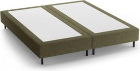 Zielone tapicerowane łóżko dwuosobowe bez zagłówka 140x200 cm Whale – Micadoni