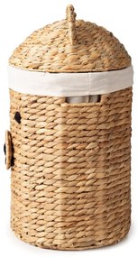 Dziecięcy kosz na zabawki z hiacyntu wodnego w naturalnym kolorze ø 30x56 cm Bear – Compactor