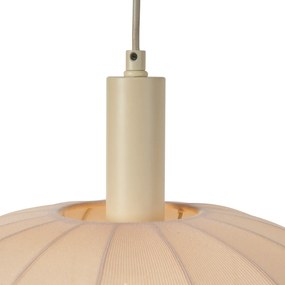 Lampa wisząca Japandi beżowa z materiałowym abażurem 2-źródła światła - BidaJapandi Oswietlenie wewnetrzne