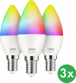 Żarówki Niceboy ION SmartBulb RGB, 6 W, E14, 3 szt.
