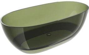 Mexen Pure olive wanna wolnostojąca transparentna 170 x 80 cm, korek chrom - 58071708001