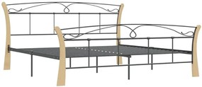 Czarne metalowe łóżko vintage 200x200 cm W9-D64
