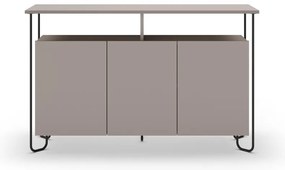 Szarobeżowa niska komoda 130x80 cm Dilly – Marckeric