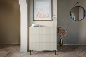 Komoda z szufladami Nicole 100 cm - kaszmir / czarne nóżki