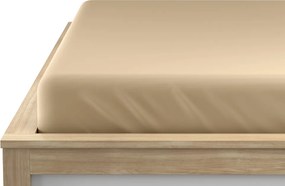 PrzytulneMieszkanie.pl Prześcieradło jersey BASIC kremowe 180 x 200 cm