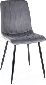 Krzesło tapicerowane ALAN VELVET szare