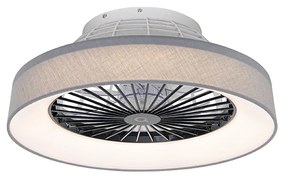 Szary Wentylator sufitowy z lampą z efektem gwiazdy 47 cm z LED ściemnialny z pilotem - Emily Nowoczesny Oswietlenie wewnetrzne